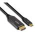 Lindy 43369 adaptador de cable de vídeo 3 m USB Tipo C HDMI tipo A (Estándar) Negro