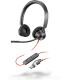 POLY Auriculares estéreo Blackwire 3320 con certificación Microsoft Teams USB-C + Adaptador USB-C A