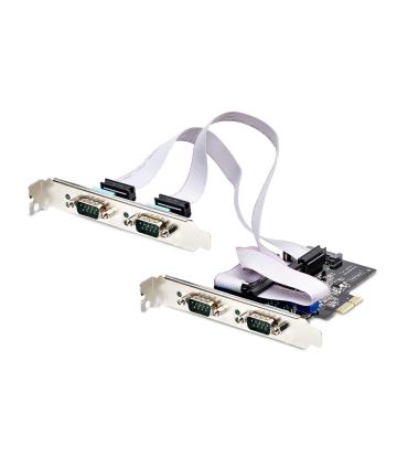 StarTech.com Tarjeta Serie PCI Express de 4 Puertos DB9 - Serial RS232 RS422 RS485 - TAA - UART 16C1050 - ESD de Nivel 4 - con