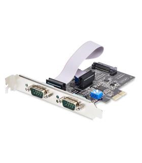 StarTech.com Tarjeta Serie PCIe de 2 Puertos - Tarjeta Serial PCI Express de 2 Puertos DB9 RS232 RS422 RS485 -Incluye Brackets