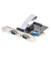 StarTech.com Tarjeta Serie PCIe de 2 Puertos - Tarjeta Serial PCI Express de 2 Puertos DB9 RS232/RS422/RS485 -Incluye Brackets