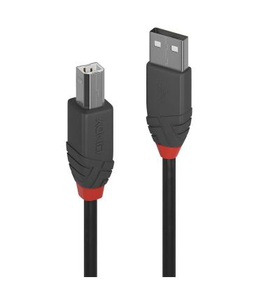 Lindy 36677 cable USB USB 2.0 10 m USB A USB B Negro, Gris, Rojo