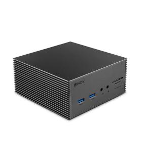 Lindy 43378 base para portátil y replicador de puertos Alámbrico USB 3.2 Gen 2 (3.1 Gen 2) Type-C Gris