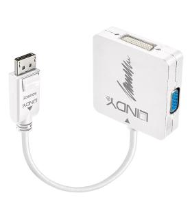 Lindy 41028 adaptador de cable de vídeo DisplayPort DVI-D + VGA (D-Sub) + HDMI Negro