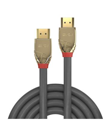 Lindy 37866 cable HDMI 10 m HDMI tipo A (Estándar) Oro, Gris