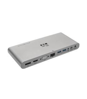 Tripp Lite U442-DOCK4-INT base para portátil y replicador de puertos Alámbrico USB 3.2 Gen 2 (3.1 Gen 2) Type-C Gris