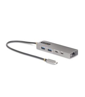 StarTech.com Hub USB-C de 3 Puertos con Red Ethernet de 2,5Gbps y Entrega de Alimentación PD de 100W de Paso - USB 3.2 10Gbps -