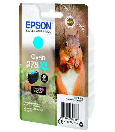 Epson Squirrel Singlepack Cyan 378XL Claria Photo HD Ink