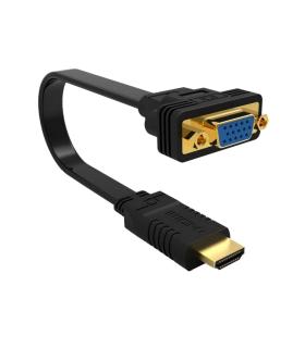 Ewent EW9869 adaptador de cable de vídeo 0,15 m HDMI tipo A (Estándar) VGA (D-Sub) Negro