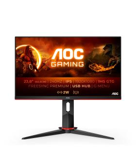 AOC G2 24G2ZU BK LED display 60,5 cm (23.8") 1920 x 1080 Pixeles Full HD Negro, Rojo