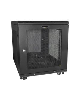 StarTech.com Armario Rack para Servidores 12U 19" 4 Columnas - Rack de Servidores con Cerradura y Seguro - Rack con Ruedas y