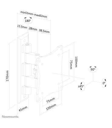 Neomounts soporte de pared para tv monitor