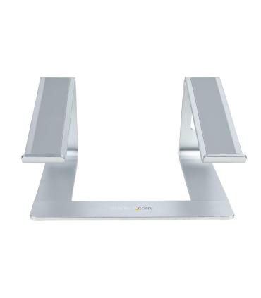 StarTech.com Soporte de Escritorio para Portátil, Soporta 5kg, de Aluminio, Color Plata, Base Riser Elevador Ergonómico para