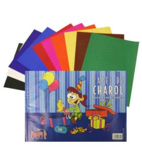 CUADERNO DE PAPEL CHAROL 10 HOJAS COLORES 33 X 23 CM. BISMARK 313634