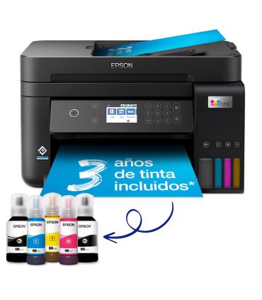 Epson EcoTank Impresora multifunción ET-3850 A4 con depósito de tinta, conexión Wi-Fi