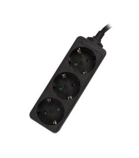 Ewent EW3959 base múltiple 1,5 m 3 salidas AC Interior Negro