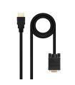 Nanocable Cable Conversor HDMI a VGA, 1.8 m, Negro