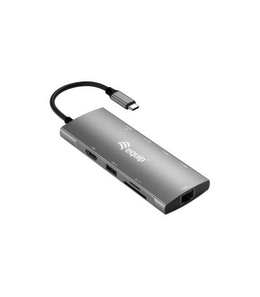 Equip 133490 base para portátil y replicador de puertos Alámbrico USB 3.2 Gen 1 (3.1 Gen 1) Type-C Gris