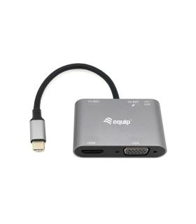 Equip 133483 base para portátil y replicador de puertos Alámbrico USB 3.2 Gen 1 (3.1 Gen 1) Type-C Negro, Gris