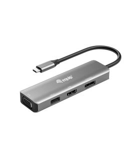 Equip 133485 Adaptador gráfico USB 3840 x 2160 Pixeles Negro, Plata