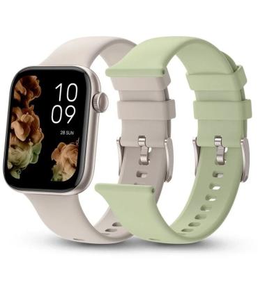 Smartwatch SPC Smartee Duo 2 9650B/ Notificaciones/ Frecuencia Cardaca/ Blanco/ Incluye Correa Extra