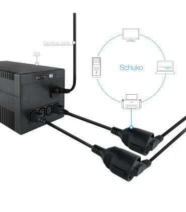 Nanocable CABLE ADAPTADOR C14 M a CEE7 H, 25 CM