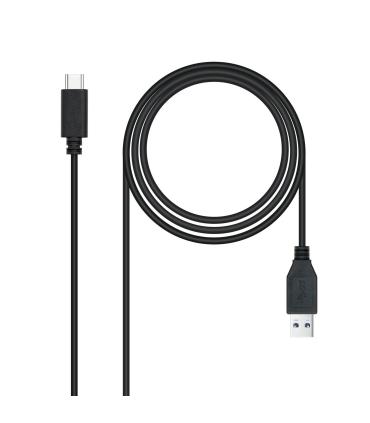 Nanocable Cable USB 3.1 Gen2 10Gbps 3A, tipo USB-C M-A M, negro, 0.5 m