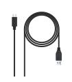 Nanocable Cable USB 3.1 Gen2 10Gbps 3A, tipo USB-C/M-A/M, negro, 0.5 m