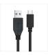 Nanocable Cable USB 3.1 Gen2 10Gbps 3A, tipo USB-C M-A M, negro, 0.5 m