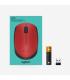 Logitech M171 Red-K ratón Oficina Ambidextro RF inalámbrico Óptico 1000 DPI