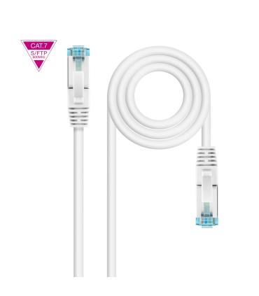 Nanocable Cable de Red Cat.7 600MHZ LSZH SFTP PIMF AWG26, Blanco, 25 cm