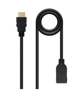 Nanocable Cable HDM 2.0 Prolongador A M-A H, Negro, 3 m