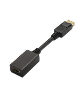 AISENS A125-0134 adaptador de cable de vídeo 0,15 m DisplayPort HDMI Negro