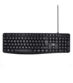 Ewent EW3001 teclado Oficina USB QWERTY Español Negro