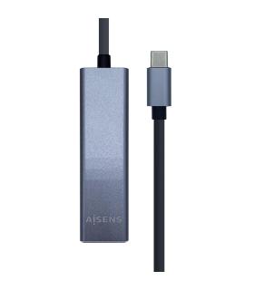 AISENS A109-0396 hub de interfaz USB 3.2 Gen 1 (3.1 Gen 1) Type-C Gris