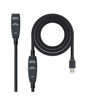 Nanocable Cable USB 3.0 prolongador con amplificador, tipo A M-A H, 10m