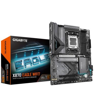 GIGABYTE X870 EAGLE WIFI7 Placa Base - Compatible con CPUs AMD Ryzen 9000, 14+2+2 fases VRM, hasta 8000MHz DDR5 (OC), 1xPCIe