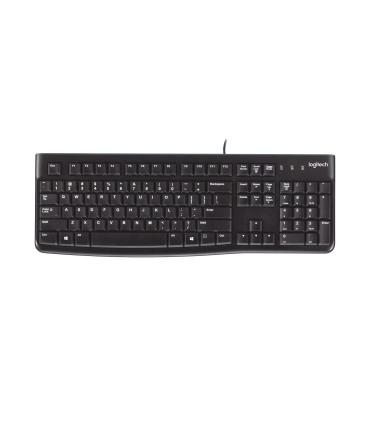 Logitech K120 Corded Keyboard teclado Universal USB AZERTY Francés Negro