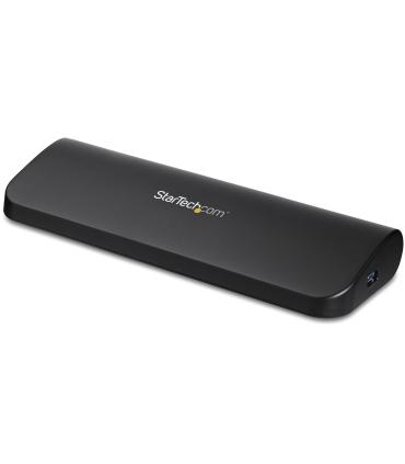 StarTech.com Docking Station USB 3.0 de 2 Monitores para Portátil - HDMI DVI VGA - Hub Ladrón 3x USB-A - GbE - Audio -