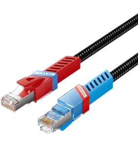 Cable de Red RJ45 SFTP Vention IKJBD Cat.8/ Gaming/ 50cm/ Negro