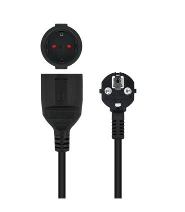 Nanocable Cable de Alimentación Alargador, Negro, 3 m