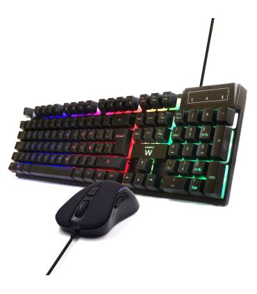 Ewent PL3201 teclado Ratón incluido Juego USB QWERTY Español Negro