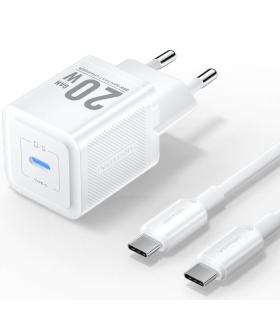 Cargador Gan de Pared Vention TZ-FEPW0-EU-01/ 1xUSB Tipo-C + Cable USB Tipo-C/ 20W