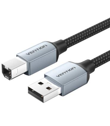 Cable USB 2.0 Impresora Vention CTTHG/ USB Tipo-B Macho - USB Macho/ 480Mbps/ 1.5m/ Gris