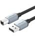 Cable USB 2.0 Impresora Vention CTTHJ/ USB Tipo-B Macho - USB Macho/ 480Mbps/ 5m/ Gris