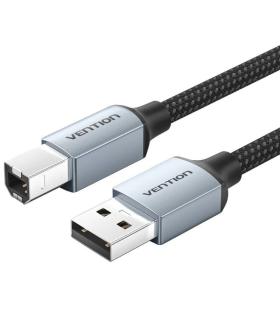 Cable USB 2.0 Impresora Vention CTTHG/ USB Tipo-B Macho - USB Macho/ 480Mbps/ 8m/ Gris