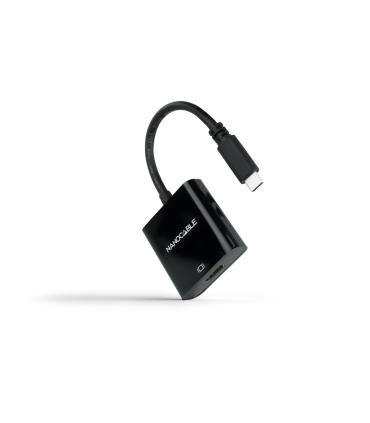 Nanocable Conversor USB-C a HDMI 4K, USB-C M-HDMI H, Negro, 15 cm