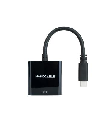 Nanocable Conversor USB-C a HDMI 4K, USB-C M-HDMI H, Negro, 15 cm