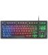 Teclado Gaming SemiMecnico Mars Gaming MK023/ Negro