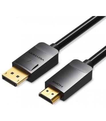 Cable Conversor Vention HADBI/ DisplayPort Macho - HDMI Macho/ 3m/ Negro